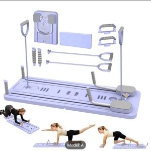 Opvouwbare multifunctionele fitnessplank, pilatesplank, ontworpen voor buik- en core-krachttraining, een opvouwbare, lichtgewicht en efficiënte thuisgym-oefenplank, push-upplank