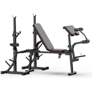 PH Fitness Multifunctionele Halterbank - Verstelbare Rugleuning - Krachttraining - Bench Press - Homegym - Zwart