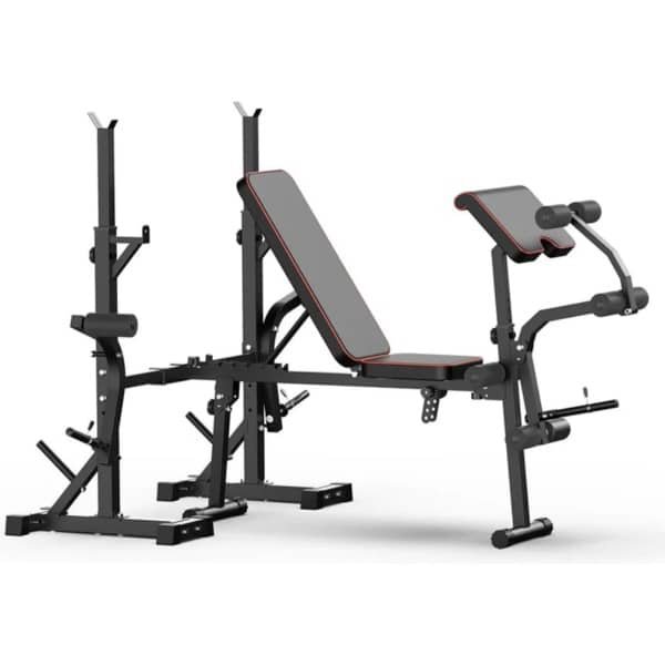 PH Fitness Multifunctionele Halterbank - Verstelbare Rugleuning - Krachttraining - Bench Press - Homegym - Zwart