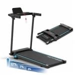 PH Fitness SmartRun Loopband voor Thuis - Elektrische Treadmill 12 km/u - 3.0 PK Piekvermogen - 12 Programma's - Hartslagmeter - Bluetooth FitShow App - Inklapbaar - 7% & 12% Incline - Ingebouwde Speaker