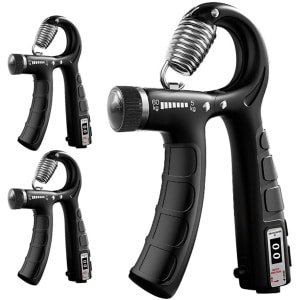 PULUZ Mechanische Knijpkrachtmeter - 2-vingertrainer - Verstelbare Hand- en Onderarmtrainer - Knijpkrachtmeter - Mechanisch tellend - Geschikt voor krachttraining en fitness van 5 kg tot 60 kg