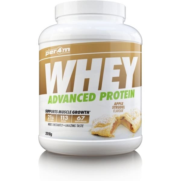 Per4m - Advanced Whey Protein - Apple Strudel - Proteine poeder - Eiwit shake - Eiwitpoeder - 2.01kg - Whey Protein - Eiwitshakes - Whey Proteine - Protein - Proteine - Proteine Shake - Shake - Fitness - Krachttraining - Gym