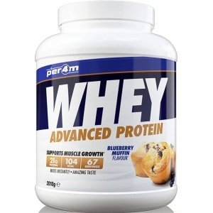 Per4m - Advanced Whey Protein - Blueberry Muffin - Proteine poeder - Eiwit shake - Eiwitpoeder - 2.01kg - Whey Protein - Eiwitshakes - Whey Proteine - Protein - Proteine - Proteine Shake - Shake - Fitness - Krachttraining - Gym