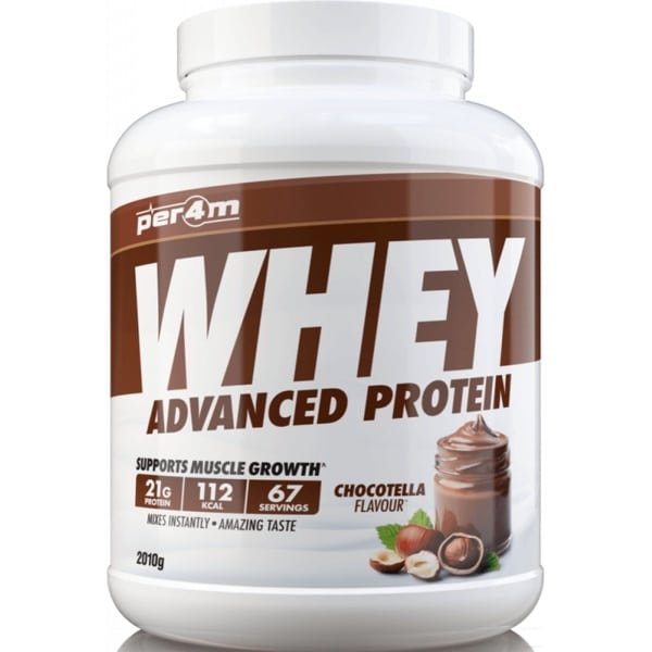 Per4m - Advanced Whey Protein - Chocotella - Proteine poeder - Eiwit shake - Eiwitpoeder - 2.01kg - Whey Protein - Eiwitshakes - Whey Proteine - Protein - Proteine - Proteine Shake - Shake - Fitness - Krachttraining - Gym