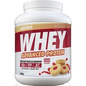 Per4m - Advanced Whey Protein - Jammy Biscuit - Proteine poeder - Eiwit shake - Eiwitpoeder - 2.01kg - Whey Protein - Eiwitshakes - Whey Proteine - Protein - Proteine - Proteine Shake - Shake - Fitness - Krachttraining - Gym