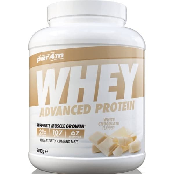 Per4m - Advanced Whey Protein - White Chocolate - Proteine poeder - Eiwit shake - Eiwitpoeder - 2.01kg - Whey Protein - Eiwitshakes - Whey Proteine - Protein - Proteine - Proteine Shake - Shake - Fitness - Krachttraining - Gym