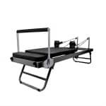 Pilates Reformer - Professioneel fitnessapparaat - Pilates board - Voor thuisgebruik en krachttraining - Verstelbaar en opvouwbaar - Compact - Zwart