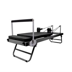 Pilates Reformer - Professioneel fitnessapparaat - Pilates board - Voor thuisgebruik en krachttraining - Verstelbaar en opvouwbaar - Compact - Zwart
