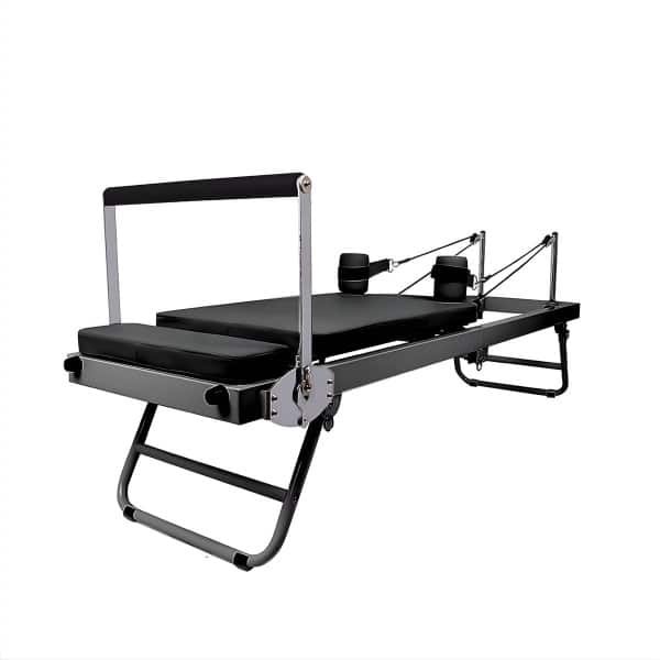 Pilates Reformer - Professioneel fitnessapparaat - Pilates board - Voor thuisgebruik en krachttraining - Verstelbaar en opvouwbaar - Compact - Zwart