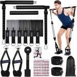 Pilates Stang Set met 6 Weerstandsbanden voor Krachttraining, Yoga en Fitness