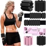 Pols Enkelgewichten - Arm Banden - Krachttraining Thuis - Verstelbare Gewichtjes - 2x 1 Pond - Zwart