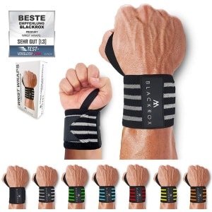 Polsbandages - Polssteun Bandage - Krachttraining Stabiliteit - Verstelbare Klittenband - 45x8 cm - Grijs