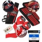Polsbandages wrist wraps zwart - Set van 3, voor gym krachttraining fitness - Mannen en vrouwen