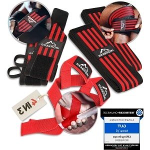 Polsbandages wrist wraps zwart - Set van 3, voor gym krachttraining fitness - Mannen en vrouwen