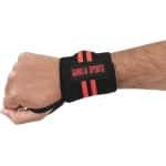 Polsbanden Katoen - Zweetbanden - Krachttraining - Elastisch Materiaal - Zwart Rood