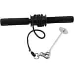 Polsgrip roller voor onderarmtraining - stalen constructie - handkrachttrainer voor spieropbouw - thuis en in de sportschool - polsoefeningen - krachttraining - workout.