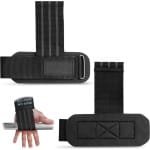 Polswrap lifting straps met gevoerde grip - 2 stuks voor krachttraining en fitness - bescherming van handpalmen fitness straps