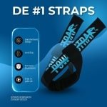 Powerstrap - Automatische - Lifting Straps - Pro Grip - Krachttraining Straps - Powerlifting Straps - Deadlifts - Rows - Shrugs - Zwart - Inc Uitleg-Video
