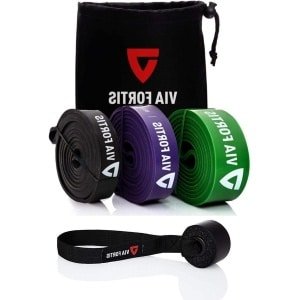 Premium fitnessbanden - tas en handleiding - weerstandsbanden voor crossfit - calisthenics - freeletics - optrekband - verschillende maten