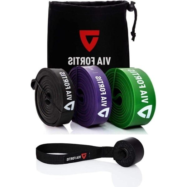 Premium fitnessbanden - tas en handleiding - weerstandsbanden voor crossfit - calisthenics - freeletics - optrekband - verschillende maten
