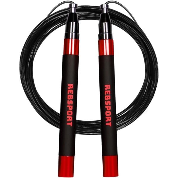 Professioneel Springtouw - Verstelbaar Touw - Crossfit Training - Zelfborgend Systeem - 25mm Kabels - Rood