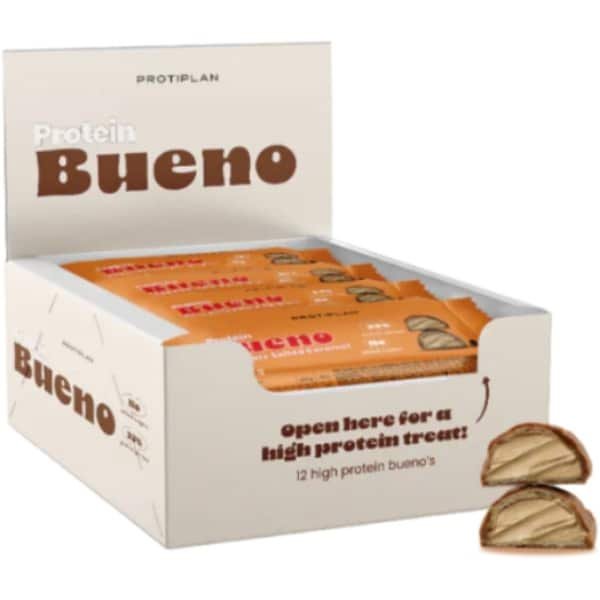 Protiplan - Proteïne Bueno Chocolate Salted Caramel - 12 x 30 g - Low carb - Suikerarm - Eiwitreep