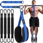 Pull Up Assistance Bands, Heavy Duty Assisted Pull Up Bands voor Pull Up Assist, Verstelbaar Gewicht/Maat met stoffen Voetmatten, Upgrade Pull Up Assist Bands voor Krachttraining