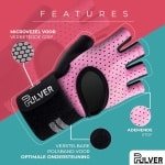 Pulver - Fitness Handschoenen - Heren & Dames - Krachttraining - Crossfit - sport handschoenen - Kracht - Roze - Sport Maat M