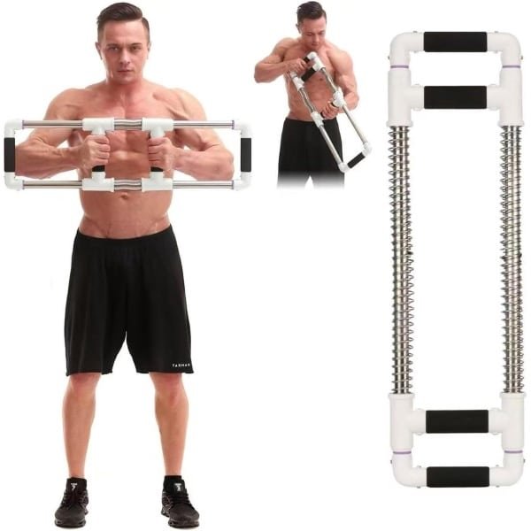 Push Down Bar Machine - Borst Expander - Armtrainer - Weerstandsveer Fitnessapparaat - Bovenlichaam Trainer - Draagbaar Fitness Toestel - Home Workout - Reiskit - Krachttraining - Borstspier Trainer - Schouder Arm Rug Oefeningen 20KG Sterk - Vrouwen)