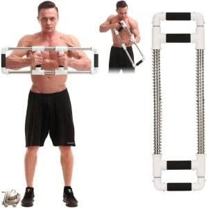 Push Down Bar Set - Borst Expander - Thuis Workout Apparatuur - Arm Trainer - Draagbare Veer Weerstand - Fitness Kit Voor Thuis, Reizen en Buiten Krachttraining Spierversterking Gym Accessoire - Fitness - Gym - Gewichten
