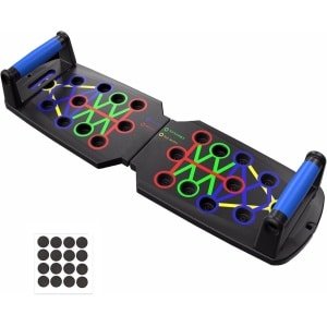 Push Up Board 14 in 1 met Push Up Handgrepen - Opvouwbaar Dipsysteem - Multifunctioneel Fitnessbord - Push Up Bar - Thuis Fitnessapparaat - Krachttraining voor Borst, Schouders, Armen, Rug en Buikspieren