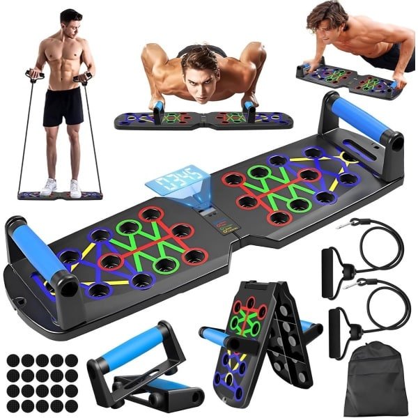Push Up Board 26-in-1 - Multifunctioneel Thuis Trainingsapparaat - Fitness en Vetverbranding - Borstspier Oefeningen en Krachttraining - Professioneel Push Up Bord voor Mannen - Floor Workout Apparatuur