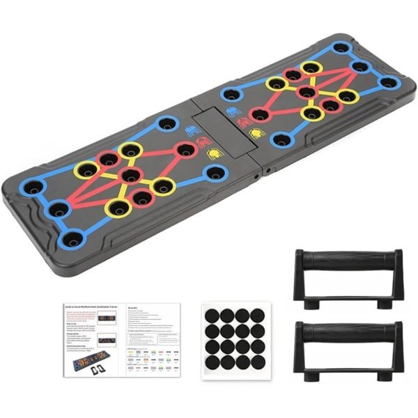 Push Up Bord - Push-Up Board - 14-in-1 Multifunctioneel Push-Up Systeem voor Mannen en Vrouwen - Draagbare Push-Up Bar - Push-Up Handgrepen voor op de Grond voor Krachttraining voor Mannen - Professionele Spieroefeningen voor Thuis