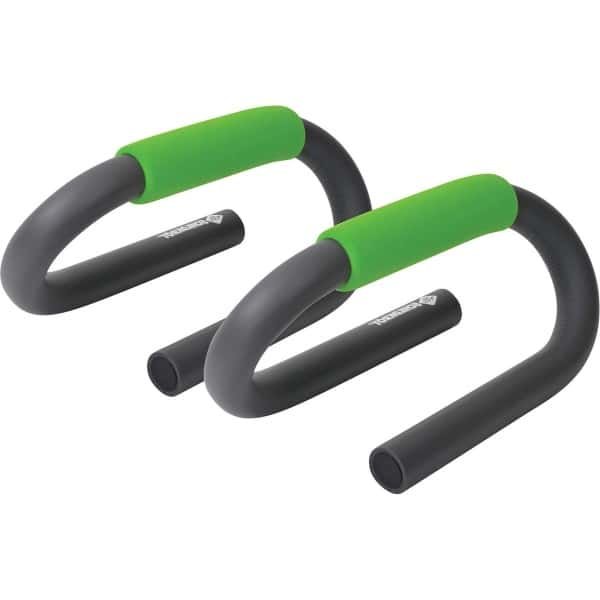 Push-up bars 960040 met comfortabele handvatten - antraciet/groen, set van 2 - voor fitness en krachttraining