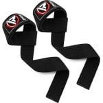 RDX Sports - Lifting Straps - Zwart - Fitness - Met padding en anti-slip grepen - Krachttraining Accessoires - Deadlift Straps - Powerlifting - Bodybuilding