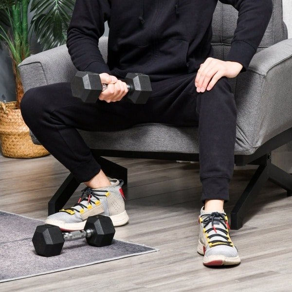 REDOM - Halterschijven Set Van 2 - Drie Handgrepen En Rubbercoating - Voor Krachttraining - IJzer - Zwart - 5 Kg