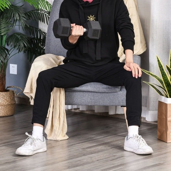 REDOM - Halterset 2-In-1 - Verstelbaar - Met Verbindingsstang - Voor Krachttraining - IJzer - Zwart - 20 Kg