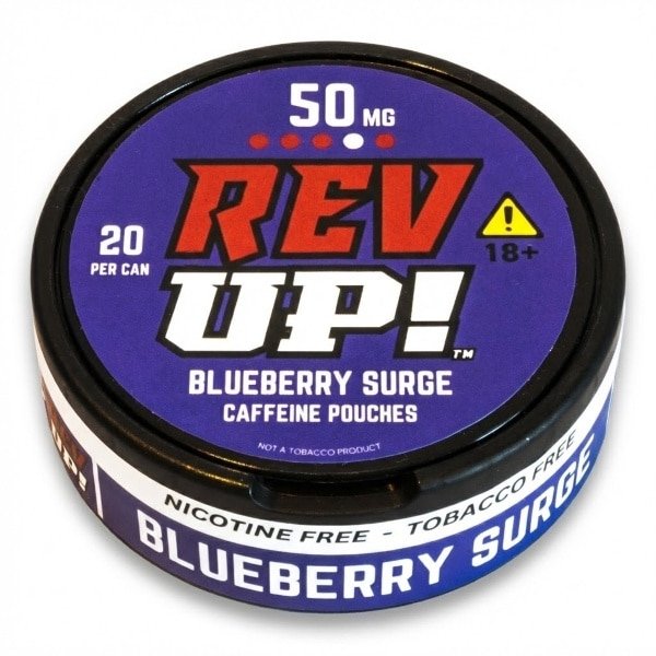 REV UP! Energy Pouches - Blueberry Surge - 50mg Cafeïne - Pre-Workout & Focus - Suikervrij - 20 stuks