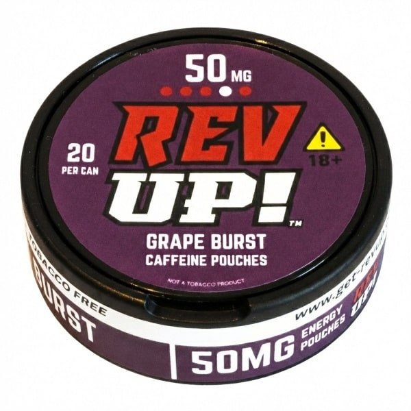 REV UP! Energy Pouches - Grape Burst - 50mg Cafeïne - Pre-Workout & Focus - Suikervrij - 20 stuks