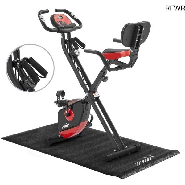 RFWR® 2in1 Hometrainer met LCD-display - Opvouwbare Fitnessfiets met 16 Weerstandsniveaus