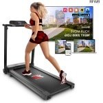 RFWR® Inklapbare Elektrische Loopband tot 12 km/u met Gebarenbesturing en Trainingsprogramma's