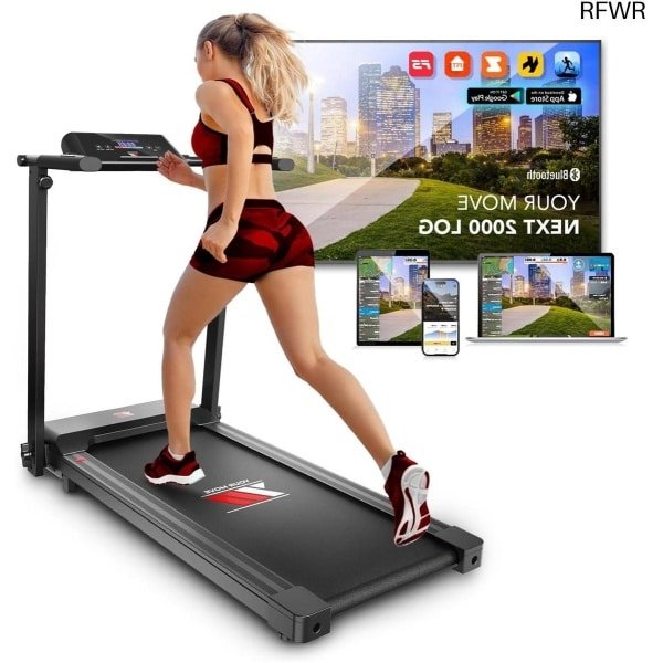 RFWR® Inklapbare Elektrische Loopband tot 12 km/u met Gebarenbesturing en Trainingsprogramma's