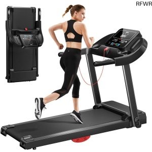 RFWR® Opvouwbare Elektrische Loopband met Hartslagmonitor en 12 Trainingsprogramma's