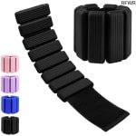 RFWR® Verstelbare Gewichtsmanchetten voor Dames - Set van 2 Siliconen Enkelgewichten (1 kg) voor Yoga, Fitness en Cardio