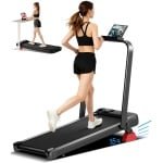 ROBORE U18F Loopband met 15% Hellingshoek, 10,5 km/u Maximale Snelheid, 2,5 pk Motor, 3 Hellingniveaus, 136 kg Draagvermogen, LED-scherm, Stil, voor Thuis & Kantoor