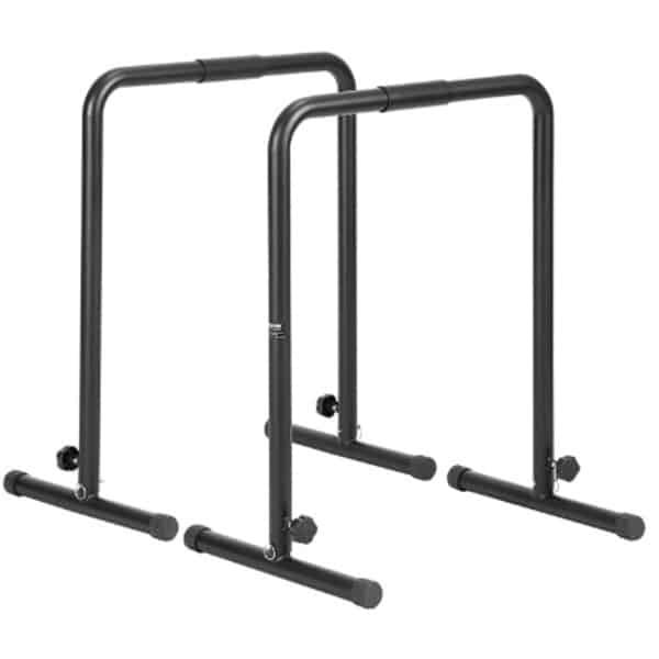 ROOTY Dip bars - Calisthenics - Dip station - Krachttraining - Paralettes - 65.5x47.9x102.2cm - Zwart - Tot 200kg - Voor thuis of in de gym