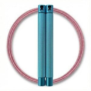 RXpursuit Speedrope Springtouw voor CrossFit - Perfect voor snelle Single Unders en Double Unders - Super Snelle Lagers - Aluminium Handvaten - Blauw-Roze