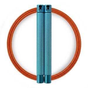 RXpursuit Speedrope Springtouw voor CrossFit - Perfect voor snelle Single Unders en Double Unders - Super Snelle Lagers - Aluminium Handvaten - Blauw-Oranje