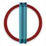 RXpursuit Speedrope Springtouw voor CrossFit - Perfect voor snelle Single Unders en Double Unders - Super Snelle Lagers - Aluminium Handvaten - Blauw-Rood