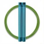RXpursuit Speedrope Springtouw voor CrossFit - Perfect voor snelle Single Unders en Double Unders - Super Snelle Lagers - Aluminium Handvaten - Blauw-Groen